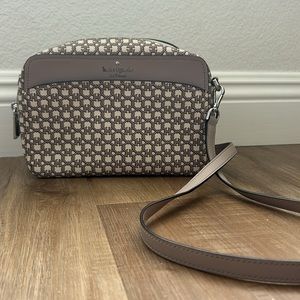 Kate Spade Link Crossbody Purse cream and tan